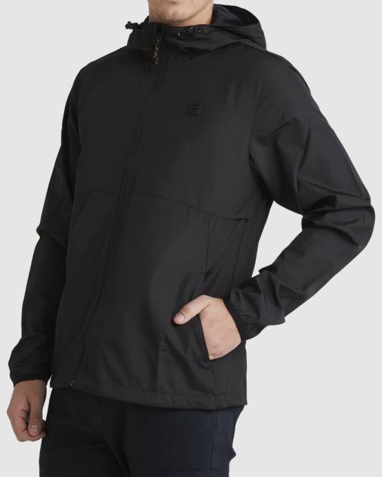 hombres negro Billabong chaqueta cortavientos de transporte a/div 04LD244