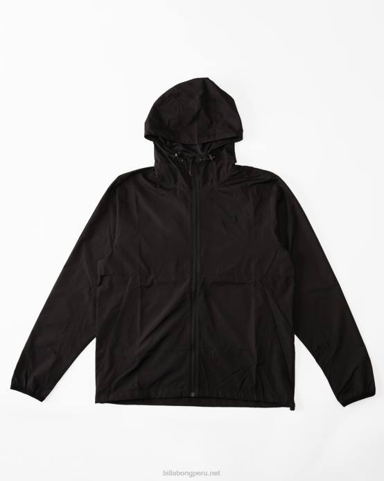 hombres negro Billabong chaqueta cortavientos de transporte a/div 04LD244
