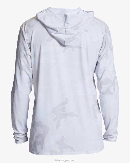 hombres camuflaje blanco Billabong rashguard de manga larga con capucha y malla de arco upf 50 04LD445