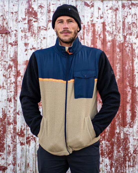 hombres Armada Billabong forro polar con cremallera a/div border trail 04LD507