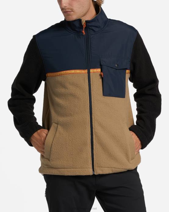 hombres Armada Billabong forro polar con cremallera a/div border trail 04LD507