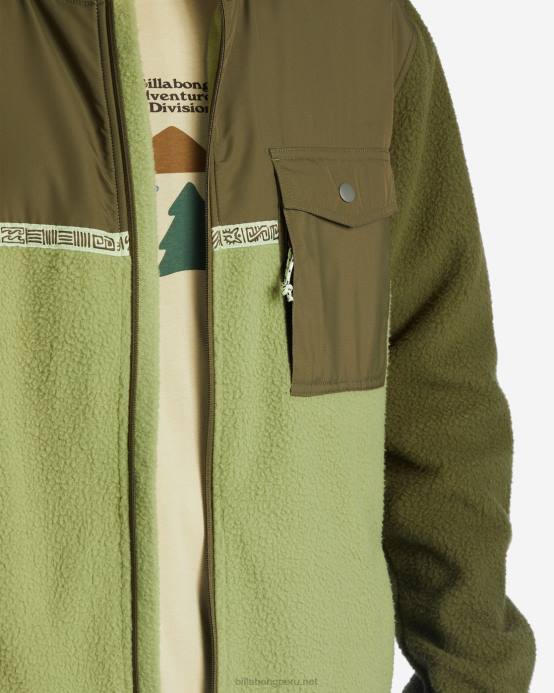 hombres alpino Billabong forro polar con cremallera a/div border trail 04LD488