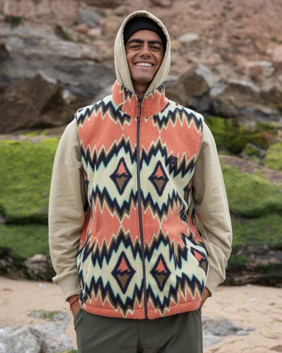 hombres cuervo Billabong chaleco reversible con cremallera completa a/div trail 04LD2817