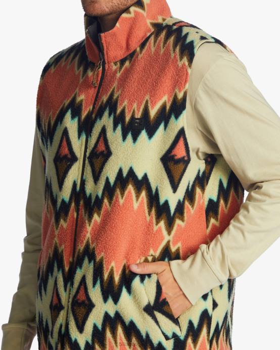 hombres cuervo Billabong chaleco reversible con cremallera completa a/div trail 04LD2817