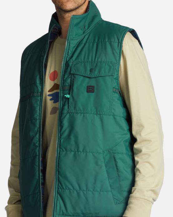 hombres selva Billabong chaleco reversible con cremallera completa a/div trail 04LD492