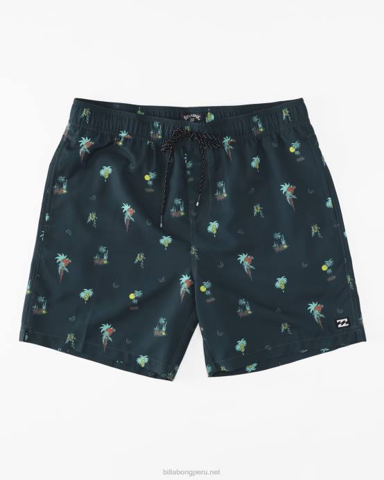 hombres Armada Billabong shorts de playa vacay layback 17'' 04LD158