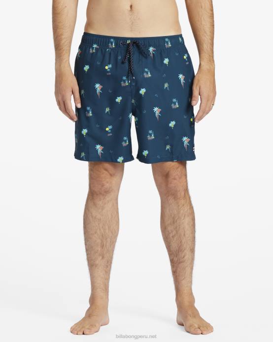 hombres Armada Billabong shorts de playa vacay layback 17'' 04LD158