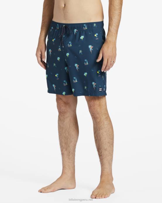 hombres Armada Billabong shorts de playa vacay layback 17'' 04LD158