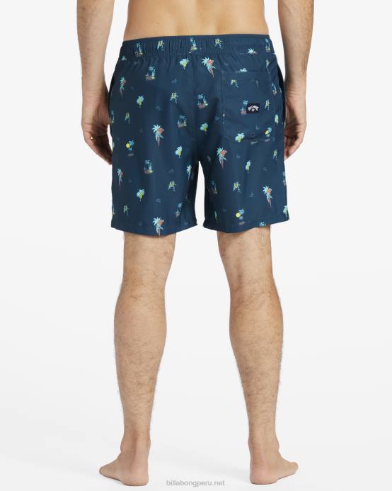 hombres Armada Billabong shorts de playa vacay layback 17'' 04LD158