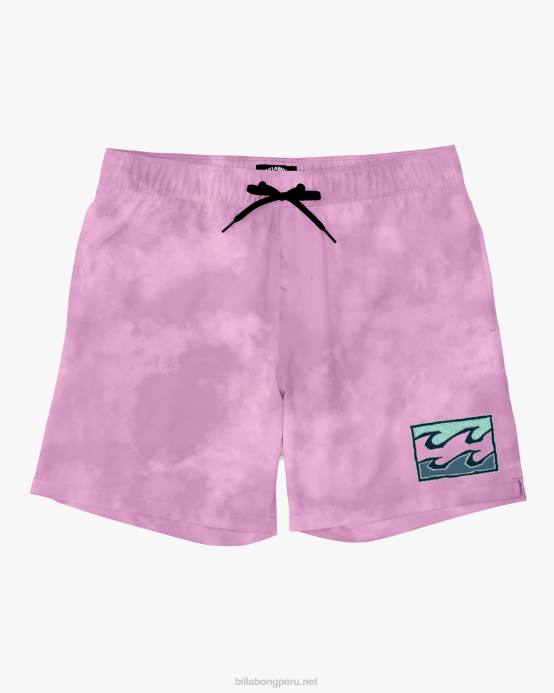 hombres Rosa neón Billabong shorts de playa d bah layback 17'' 04LD205