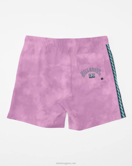 hombres Rosa neón Billabong shorts de playa d bah layback 17'' 04LD205