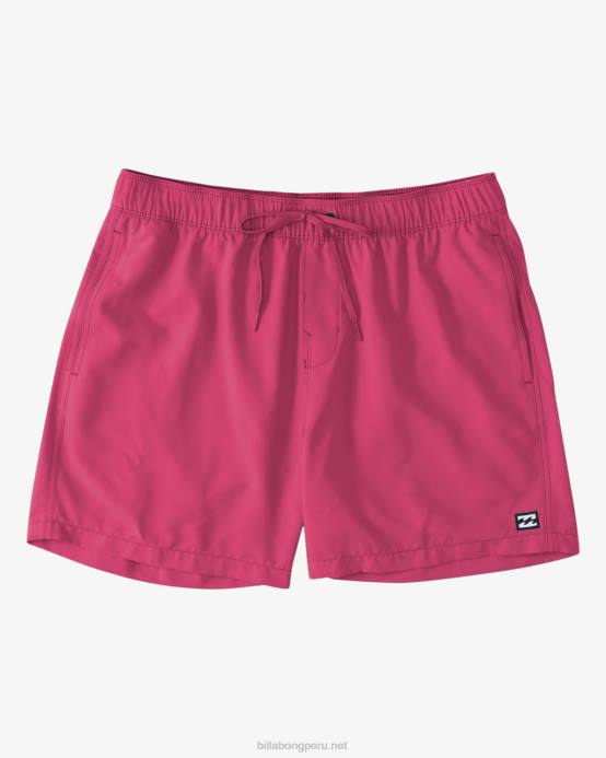 hombres Rosa neón Billabong shorts de playa de 16'' para todo el día 04LD45