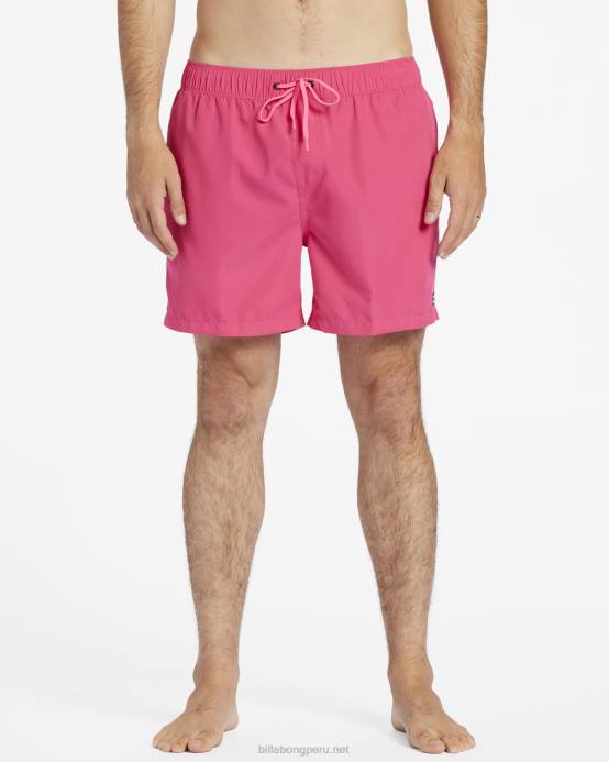hombres Rosa neón Billabong shorts de playa de 16'' para todo el día 04LD45
