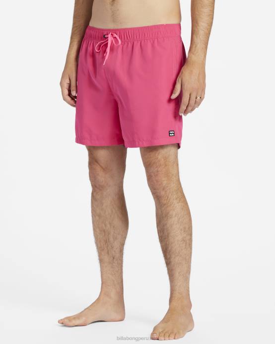 hombres Rosa neón Billabong shorts de playa de 16'' para todo el día 04LD45