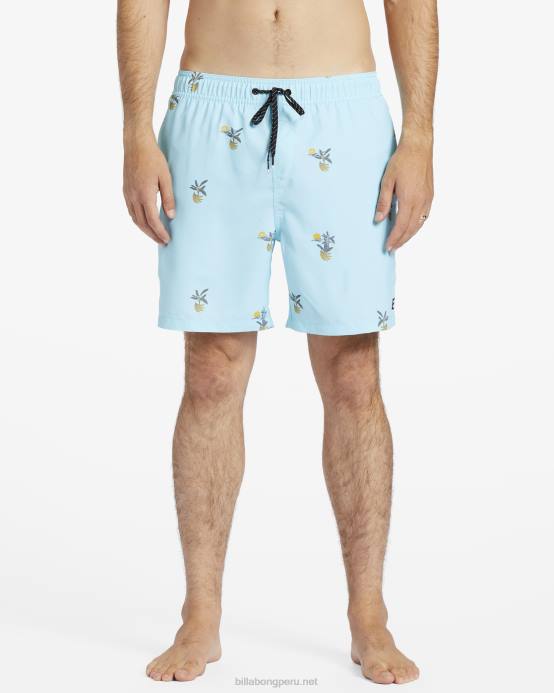 hombres azul claro Billabong shorts de playa vacay layback 17'' 04LD171