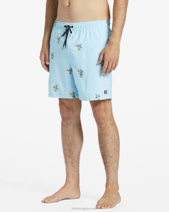 hombres azul claro Billabong shorts de playa vacay layback 17'' 04LD171