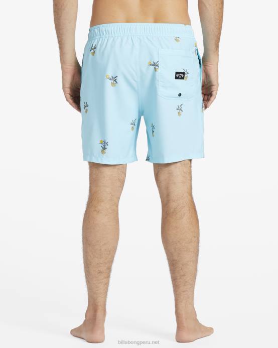 hombres azul claro Billabong shorts de playa vacay layback 17'' 04LD171
