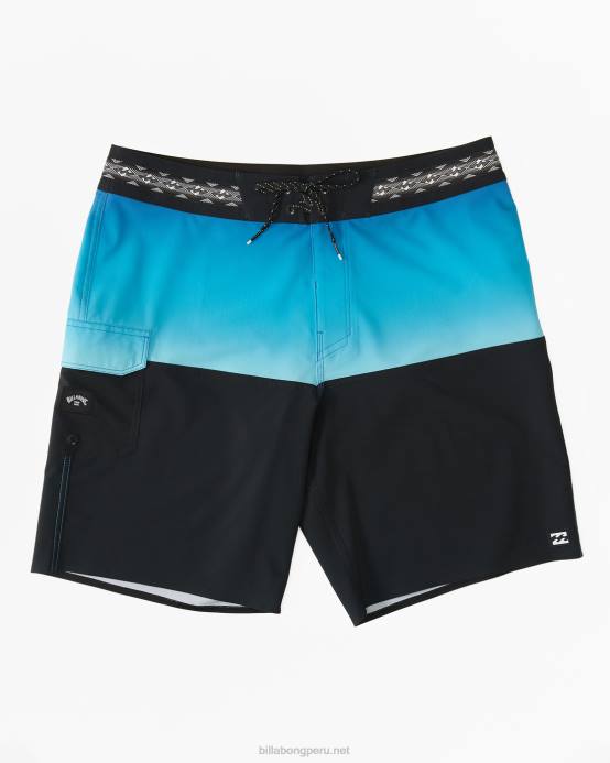 hombres azul neón Billabong Bañador de 19'' de rendimiento profesional de five50 04LD135