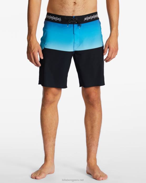 hombres azul neón Billabong Bañador de 19'' de rendimiento profesional de five50 04LD135