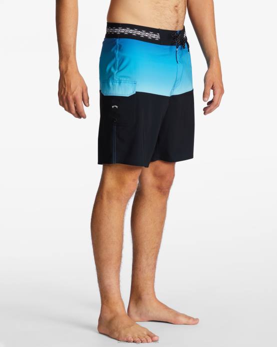 hombres azul neón Billabong Bañador de 19'' de rendimiento profesional de five50 04LD135