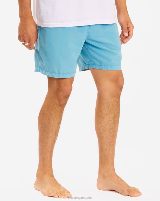 hombres azul polvoriento Billabong shorts de playa overdyed layback para todo el día 17'' 04LD31