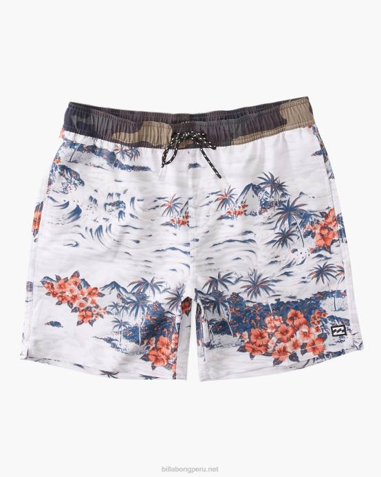 hombres hueso Billabong shorts de playa Sundays Layback 17'' 04LD140