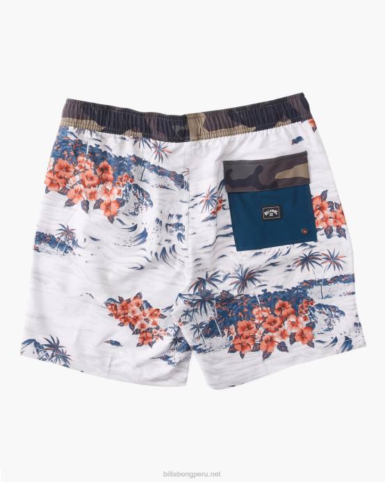hombres hueso Billabong shorts de playa Sundays Layback 17'' 04LD140