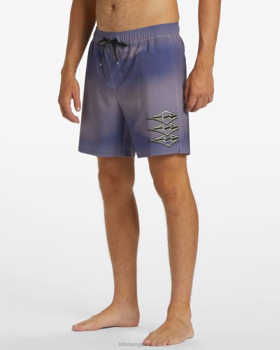 hombres lavanda Billabong shorts de playa riot layback 17'' 04LD8