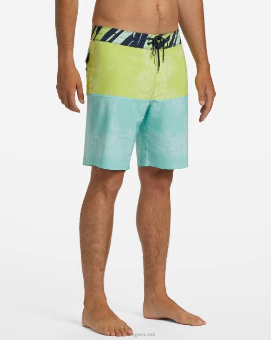 hombres menta Billabong Bañador de 19'' de rendimiento profesional de five50 04LD94