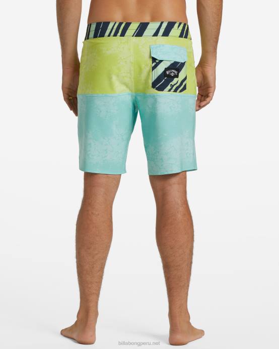 hombres menta Billabong Bañador de 19'' de rendimiento profesional de five50 04LD94