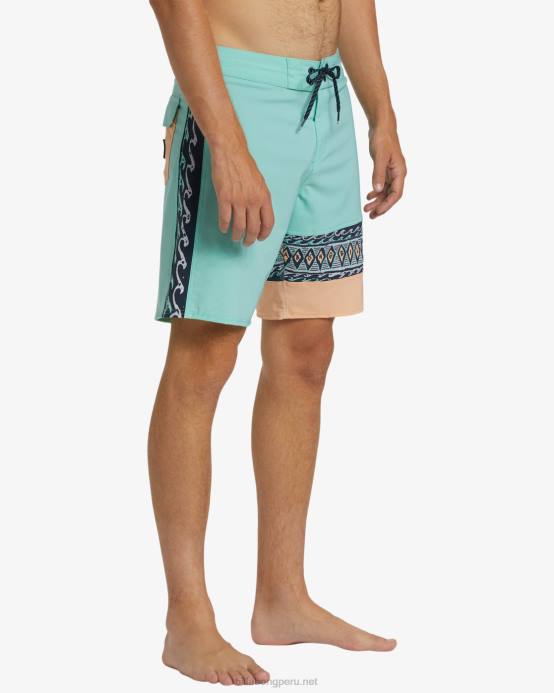 hombres menta Billabong shorts de baño burleigh pro performance 19'' 04LD13