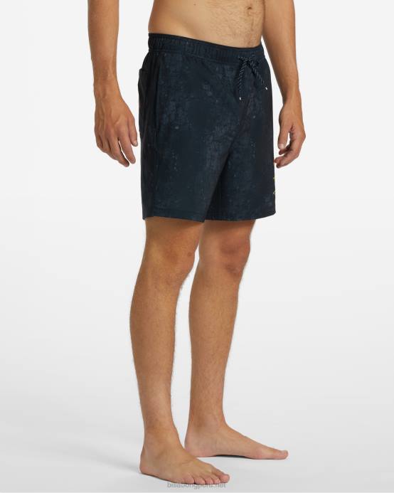 hombres índigo Billabong shorts de playa riot layback 17'' 04LD9