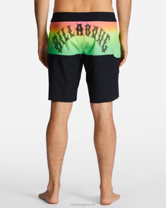 hombres neón Billabong Bañador de 19'' de rendimiento profesional de five50 04LD129