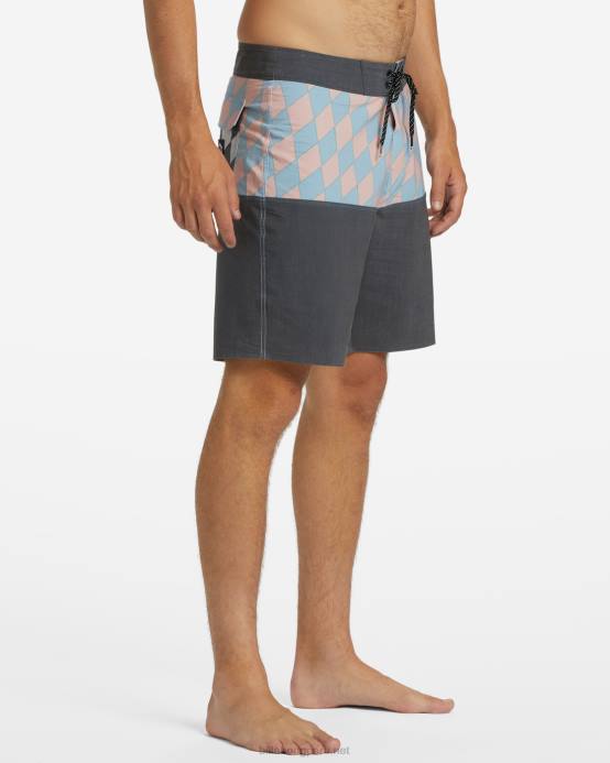 hombres neblina azul Billabong Bañador de 19'' de rendimiento profesional de five50 04LD91