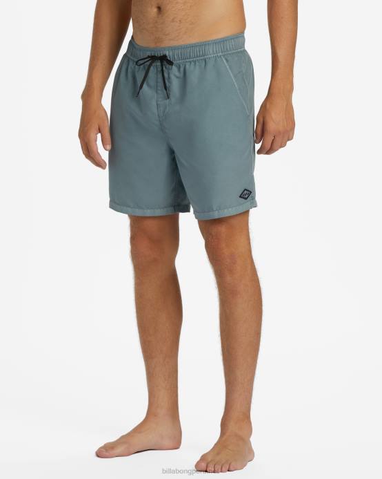 hombres neblina azul Billabong shorts de playa de 17'' para todo el día 04LD37