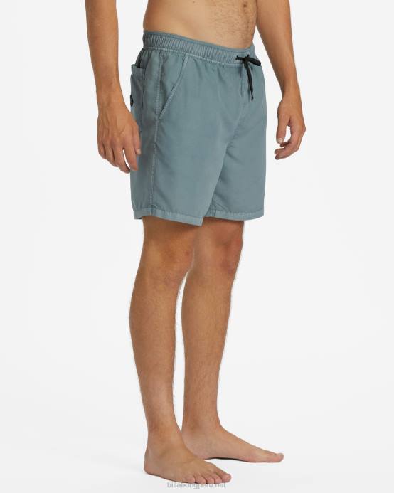 hombres neblina azul Billabong shorts de playa de 17'' para todo el día 04LD37