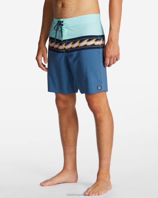 hombres neblina azul Billabong shorts de playa de 19'' Momentum Pro Performance 04LD179