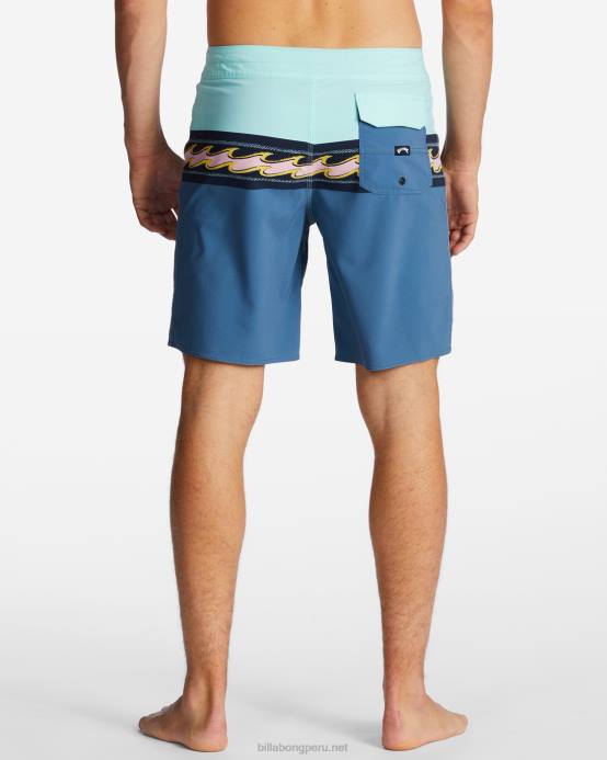 hombres neblina azul Billabong shorts de playa de 19'' Momentum Pro Performance 04LD179