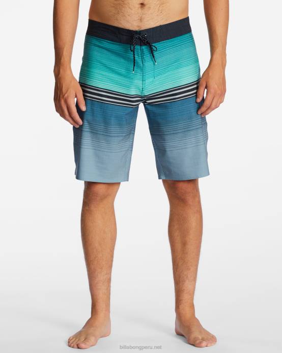 hombres neblina azul Billabong shorts de playa de 20'' All Day Heather Stripe Pro Performance 04LD153