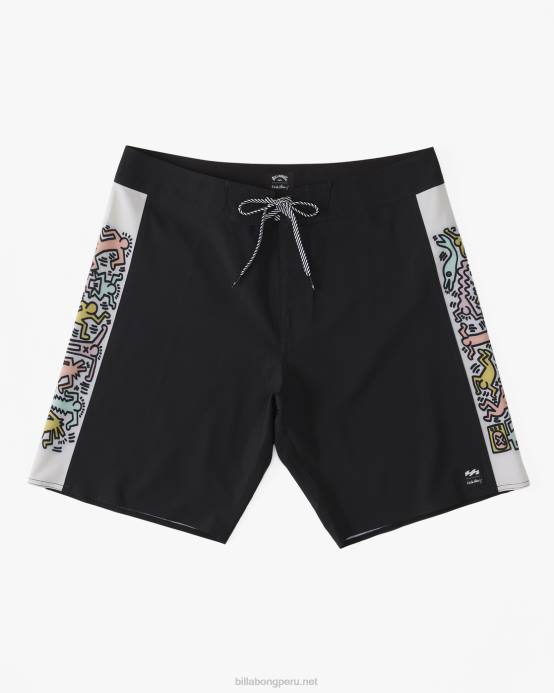 hombres negro Billabong Bañador keith haring jam ciclo d bah pro performance 19'' 04LD2