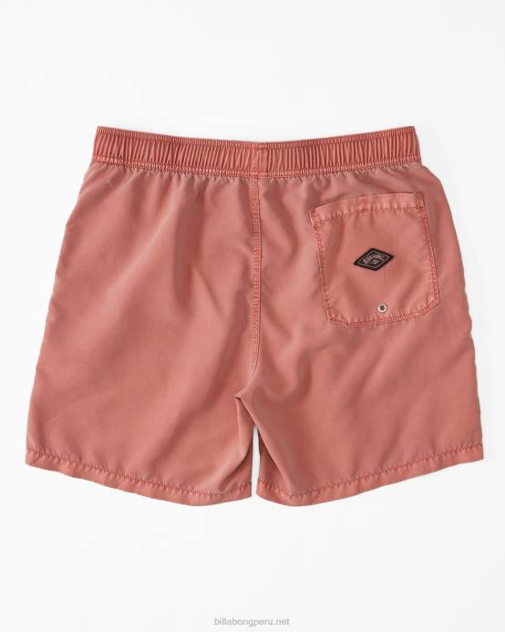 hombres rojo polvoriento Billabong shorts de playa de 17'' para todo el día 04LD34