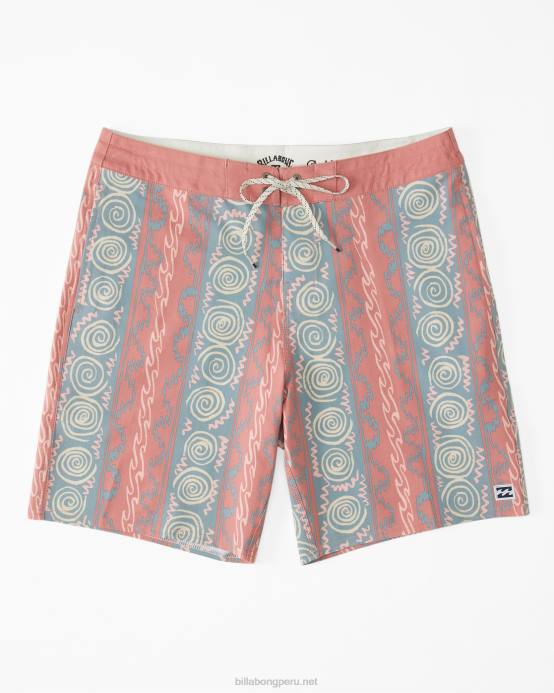 hombres rojo polvoriento Billabong shorts de playa sundays lo tide 19'' 04LD116