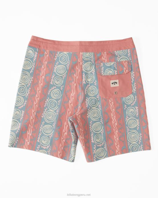 hombres rojo polvoriento Billabong shorts de playa sundays lo tide 19'' 04LD116