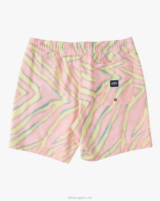 hombres rosa Billabong shorts de playa sundays layback 17'' 04LD166