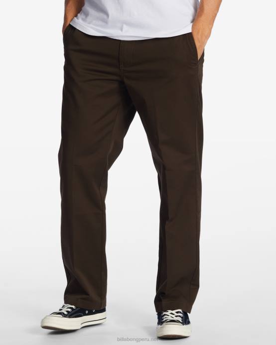 hombres marron oscuro Billabong pantalones de trabajo carter 04LD433