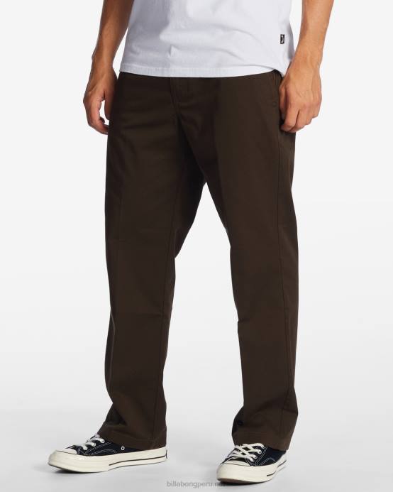 hombres marron oscuro Billabong pantalones de trabajo carter 04LD433
