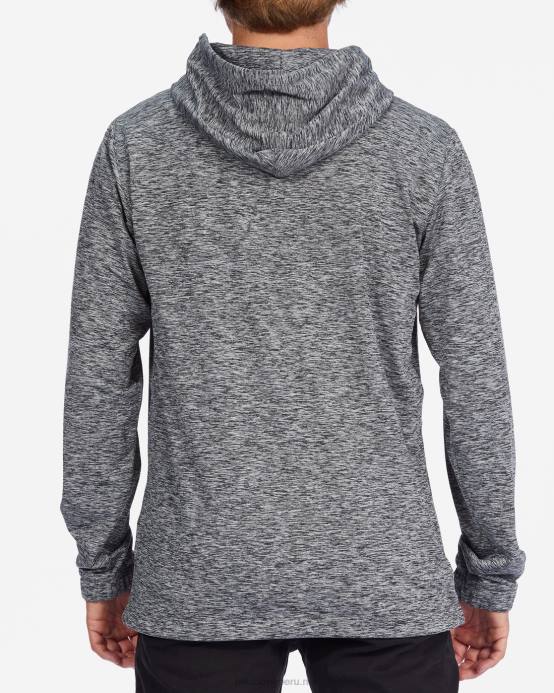 hombres brezo gris Billabong a / div surftrek sudadera con capucha 04LD491