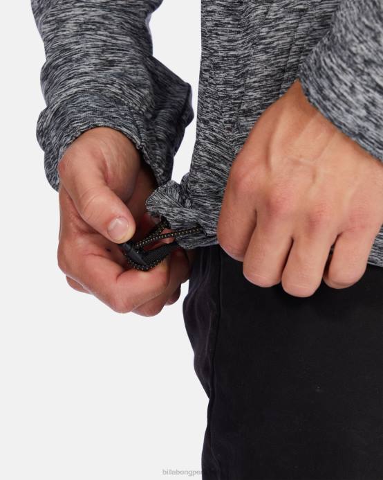 hombres brezo gris Billabong a / div surftrek sudadera con capucha 04LD491