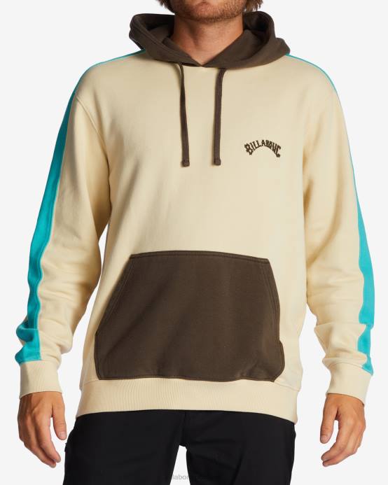 hombres chino Billabong sudadera con capucha y lavado ondulado 04LD657