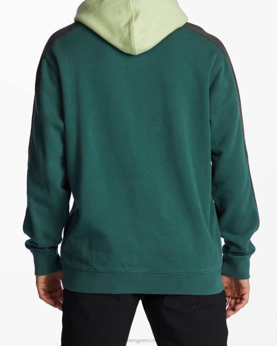hombres ciprés Billabong sudadera con capucha y lavado ondulado 04LD653